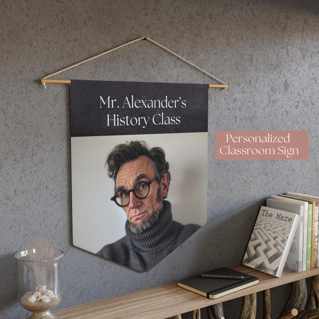 Personalized History Classroom Wall Hanger, History Classroom Decor ...