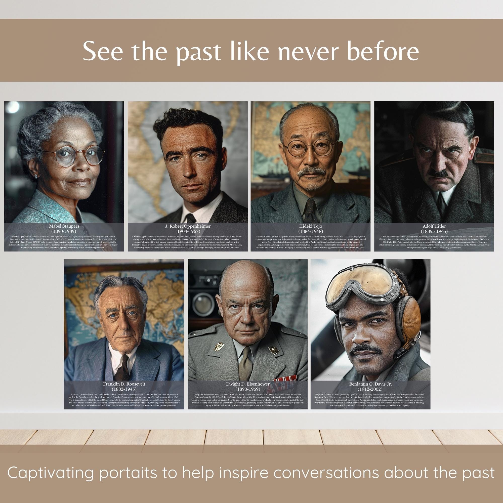 World War II Portrait Posters, World History Classroom Decor, Social ...