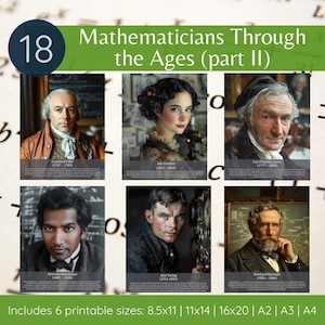 Mathematiker Poster, druckbare Mathe Klassenzimmer Poster, Mathe Lernposter, Schule Mathe Klassenzimmer Dekor, Mathelehrer Poster