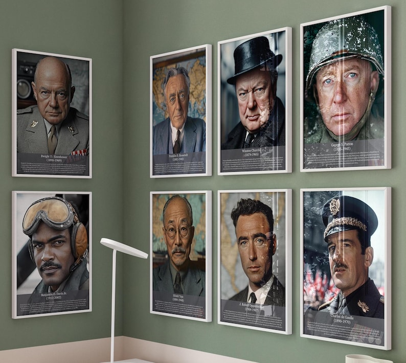 World War II Portrait Posters, World History Classroom Decor, Social ...