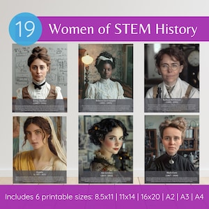 Women in STEM Classroom Posters | Female Scientists | Science Classroom Decor for Teachers | Perfect for Women&#39;s History Month
