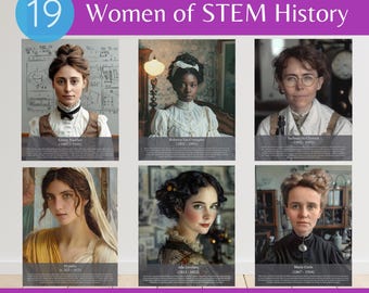 Women in STEM Classroom Posters | Female Scientists | Science Classroom Decor for Teachers | Perfect for Women's History Month