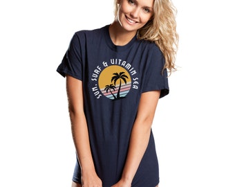 Sun surf & vitamina mar Unisex Jersey camiseta de manga corta