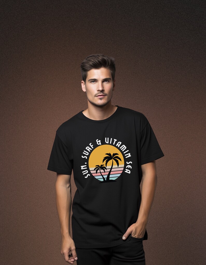 Sun surf & vitamin sea Unisex Jersey Short Sleeve Tee image 3