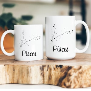 Pisces Zodiac Mug: Astrology Coffee Cup, Horoscope Gift