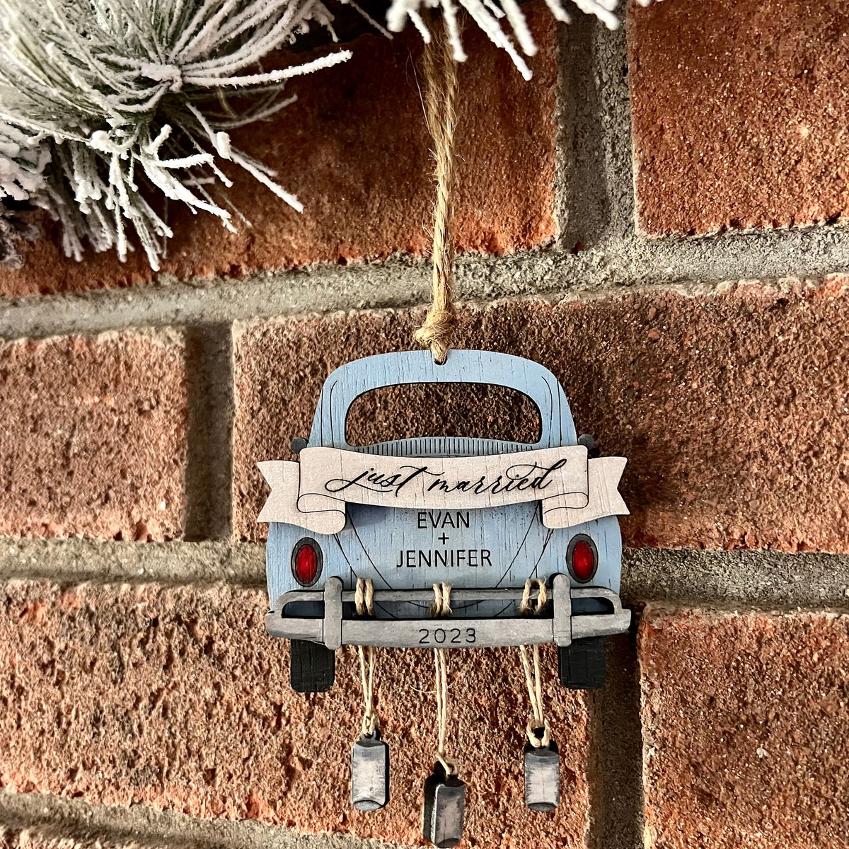 Just Married Ornament, Newlywed Gift, First Christmas Together, Christmas Wedding Ornament, Personalized Wedding Ornament, Custom Ornament. - Etsy