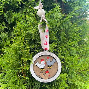 All I Want For Christmas Chicken Ornament