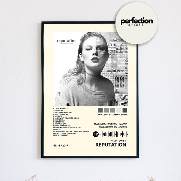 Taylor Swift Reputation CD Cover Art - Limited Edition Collectible, Music Memorabilia, Pop Music Gift