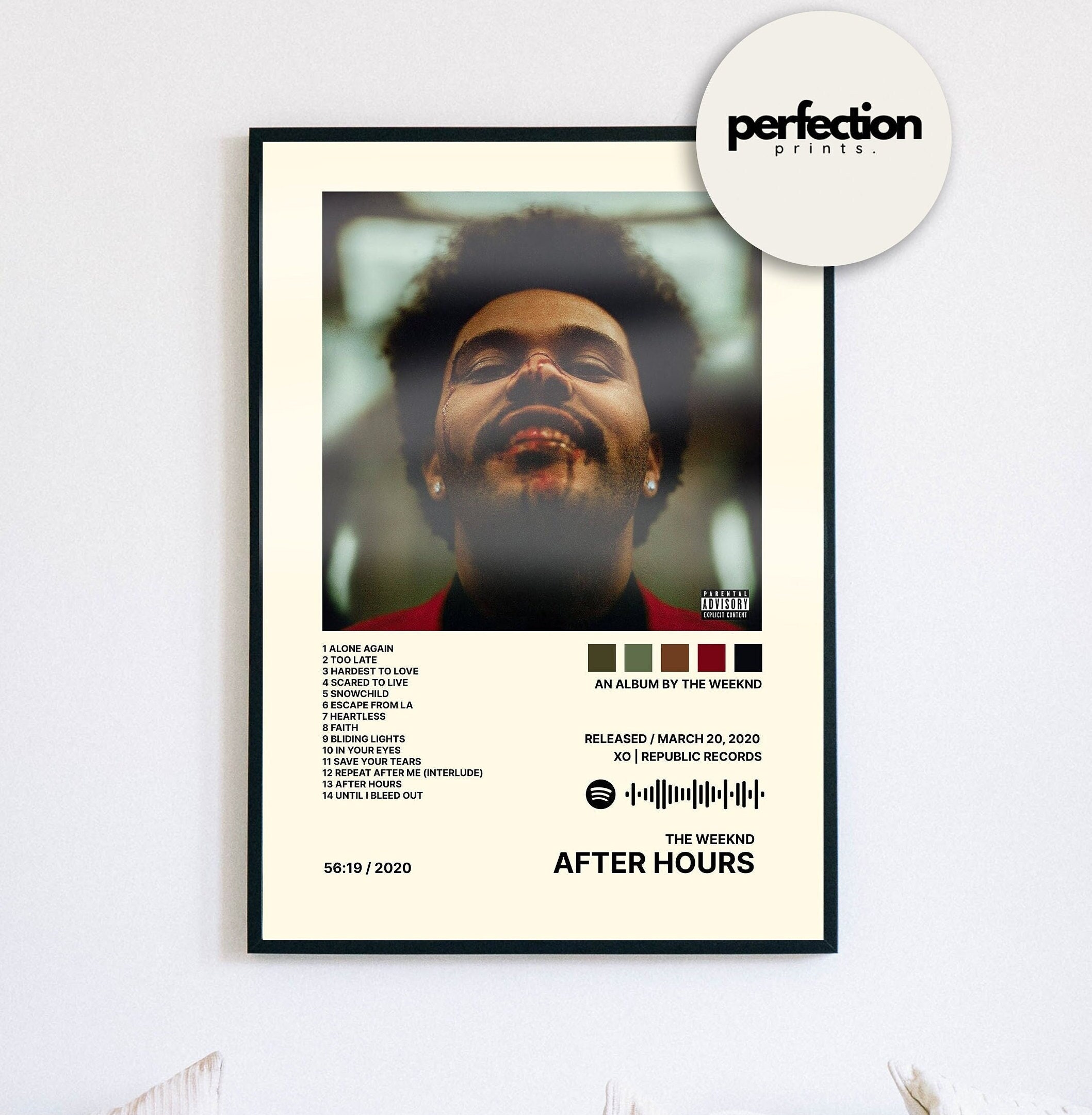 The Weeknd Poster, After Hours Album Poster, Music Poster, Gift