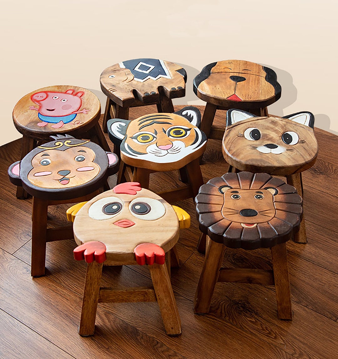 Personalized Children's Wood Step Stool Optional Animal Etsy