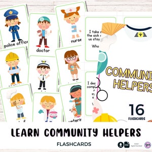 Printable Community Helpers Profession Flashcards Homeschool Decor ...