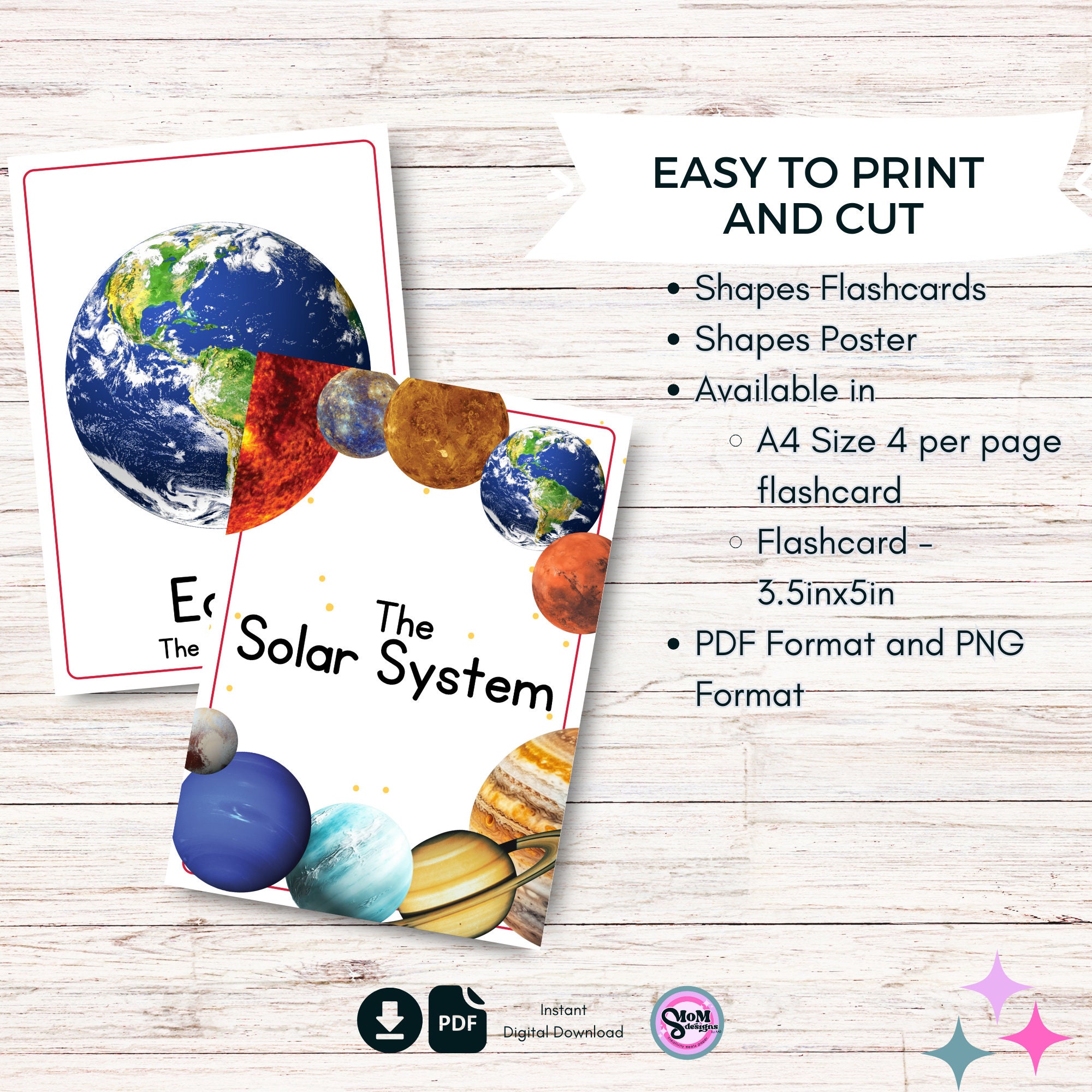 Printable Learn Solar System Flashcards Classroom Decor, Educational ...