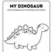 Printable Childrens Kids Dinosaur Science Animald Coloring - Etsy