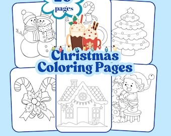 Holiday Coloring Pages for Christmas Toys and Games (Digital Download)