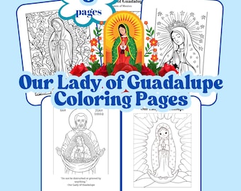 Our Lady of Guadalupe Coloring Pages, Catholic Christian Kids Sheets