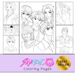KPop Demon Hunters Saja Boys Coloring and Activity Pages, Kids Birthday Gift