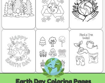 Earth Day Coloring Pages (Digital Downloads)