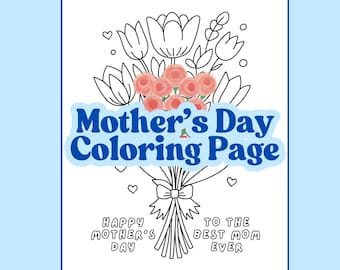 Mother's Day Coloring Page (Digital Download)