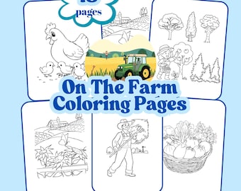 On The Farm Coloring Pages, Farming Life Countryside Kids, Toys and Games