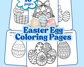 Easter Coloring and Activity Pages, Ash Wednesday Kids Worksheets (Digital Download)