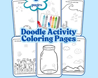 Doodle Activity and Coloring Pages (Digital Download)