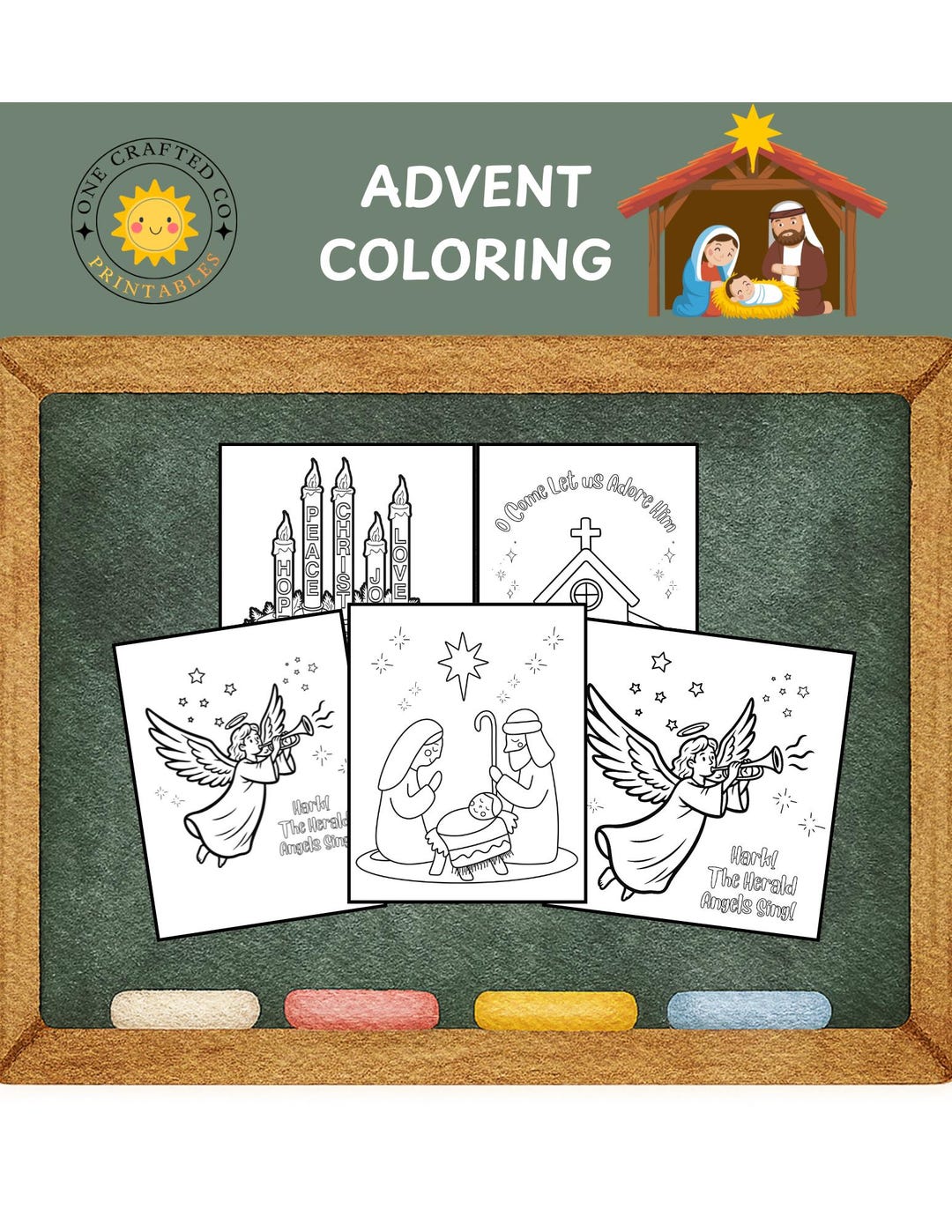 Christian Advent Coloring Pages for Christmas, Holiday Kids Toys and ...