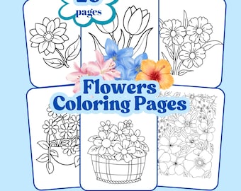 Flowers Coloring Pages, Wedding Fun Kids, Childrens Activity Book