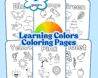 Kindergarten Learn My Colors Coloring Pages (Digital Downloads)