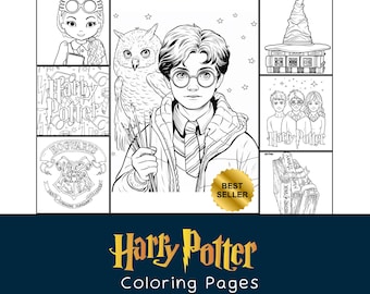 Harry Potter Hogwarts Mini Coloring Book, Kids Coloring Pages and Christmas Gifts