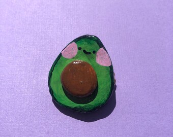 Cute Avocado clay pin