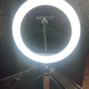 1 Anillo De Luz De 10 Pulgadas Con Soporte De Trípode Ajustable Y Soporte  Para Teléfono, Luz LED De Círculo Para Selfie Para Tiktok, , Zoom, Fo