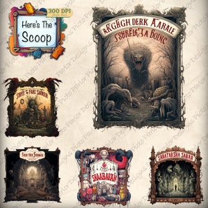 Horror Movie Posters Clipart Bundle: PNG & SVG Halloween Movie Posters ...