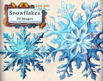 Glitter Snowflake Clipart, Red Glitter Snowflakes, Commercial Use, Red  Snowflakes UZ854 