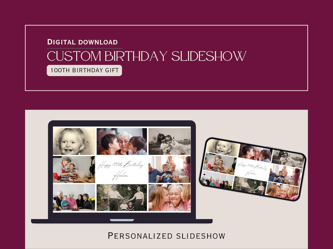 Custom Photo Slideshow Video: Wedding, Birthday, Anniversary (digital ...