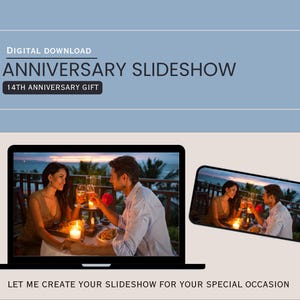 Custom Photo Slideshow Video: Anniversary, Wedding, Birthday (Digital Download)