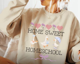 Homeschool Mom Shirt, Christian Homeschool Mama Sweater, Cute Homeschooling Apparel