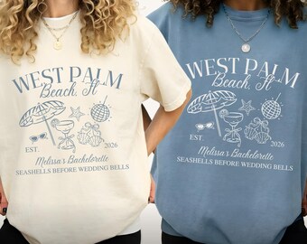 Custom Bachelorette Shirts, Seashells And Wedding Bells, Comfort Colors Bridal Shirts, Matching Personalized Bridesmaid, Bachelorette Party