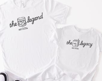 Daddy and Me Matching Shirts, Dad and Baby Outfit, Father and Child Shirt Set, Funny Family Matching Tee