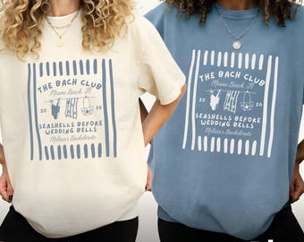 Custom Bachelorette Shirts, Seashells And Wedding Bells, Comfort Colors Bridal Shirts, Matching Personalized Bridesmaid, Bachelorette Party