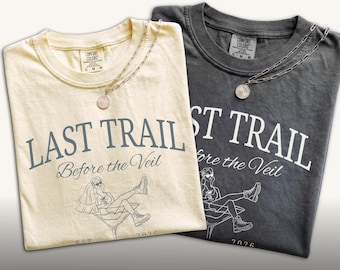 Bachelorette Last Trail Before The Veil Shirts, Comfort Colors Bridal Party, Matching Personalized Bridesmaids Tee, Bachelorette Party