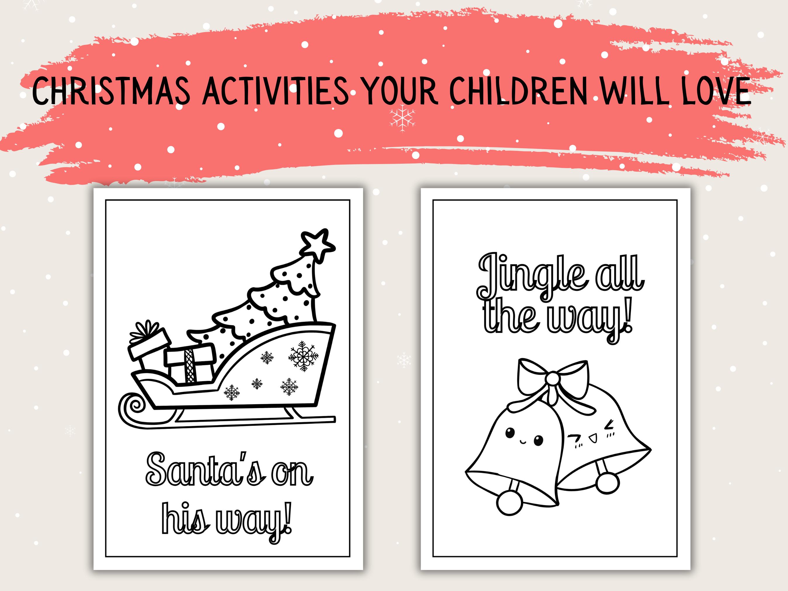 Printable Christmas Colouring Pages for Kids | Instant Download - Etsy UK