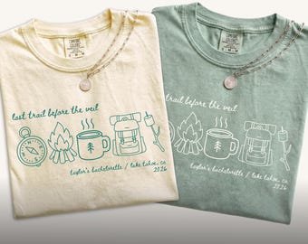 Bachelorette Last Trail Before The Veil Shirts, Comfort Colors Bridal Party, Matching Personalized Bridesmaids Tee, Bachelorette Party