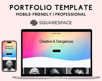 Squarespace Portfolio Website Template, Modern Minimalist Aesthetic Photography Website Design, Build a Website, Square Space Template