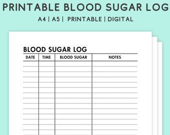 Blood Sugar Log Template, Diabetes Blood Sugar Chart, Blood Glucose Tracker, Medication Diabetes Log, Blood Glucose Level, Digital