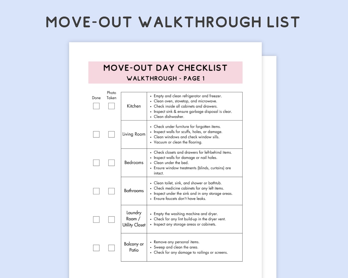 Moving Checklist Planner Printable, New Home Moving Essentials List ...