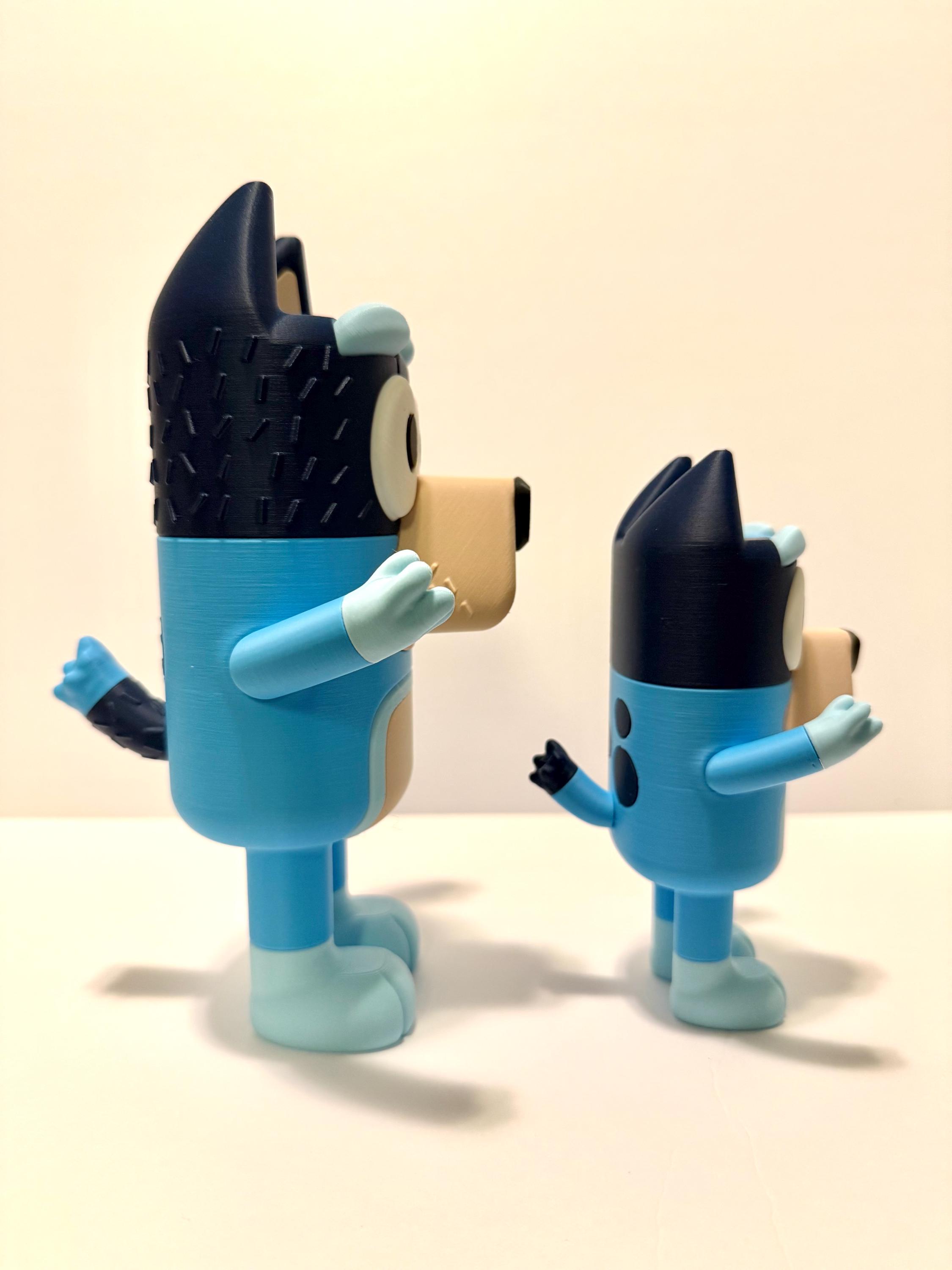 3D Printed Bluey & Bandit Figures Bundle – Shelf Display Set – Kids ...