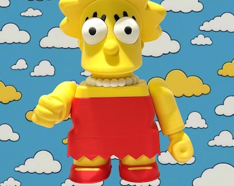 3D Printed Cartoon Girl Figure – Multi Color PLA Collectible Display Model
