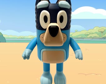 3D Printed Bandit Character – Cartoon Shelf Figure – Kids Room Decor Gift