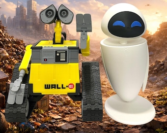 3D Printed Wall-E and EVE Robot Bundle – Display Model for Collectors – Pixar-Inspired Figurines