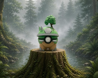 Torterra Creature Ball #0389 Fidget Clicker | 3D Printed Desk Toy | Gift for Collectors